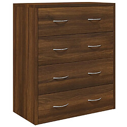 Avis Maison Chic Buffet commode,console avec 4 tiroirs pour rangement 60x30,5x71 cm Chêne marron -MN88442