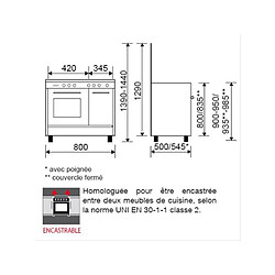 Acheter Cuisinière gaz 49l 4 feux blanc - ga85pmwh - GLEM