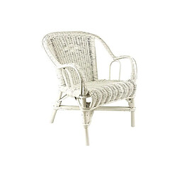 Aubry Gaspard Fauteuil enfant en rotin Loni blanc.