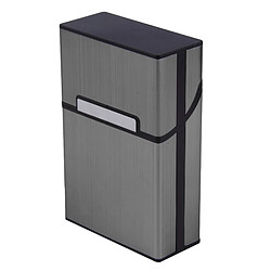 Wewoo Cigarette en aluminium étui à cigarettes porte-tabac Pocket Box Container Storage Smoking Set gris