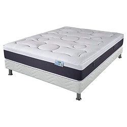 Ebac Matelas + sommier tapissier 160x200 Ressorts - Rueda - Soutien ferme - Made in France