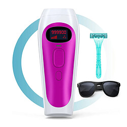 Chrono Appareil d'épilation IPL 999 000 Flashs Épilation au laser Modes manuels automatiques Épilation permanente à 5 niveaux d'énergie Indolore, violet