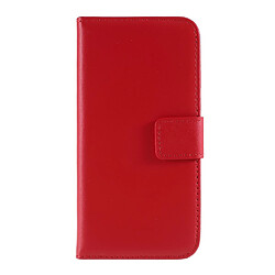 Etui en cuir véritable avec support rouge pour votre Apple iPhone 8/7