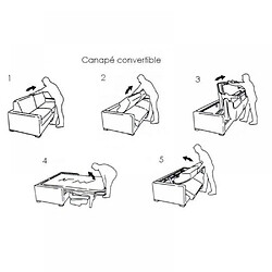 Avis Inside 75 Canapé convertible EXPRESS AMAZONE 160cm matelas 16cm polyuréthane noir