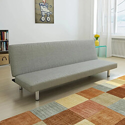 vidaXL Canapé-lit Gris Polyester