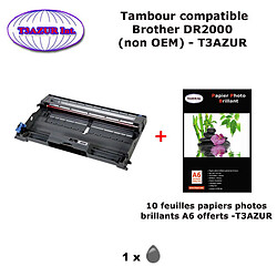 Tambour compatible DR2000 pour imprimante Brother DCP 7010, 7010L, 7020, 7025+ 10f A6 brillants - T3AZUR