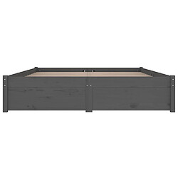 Acheter vidaXL Cadre de lit sans matelas avec tiroirs Gris 140x200 cm