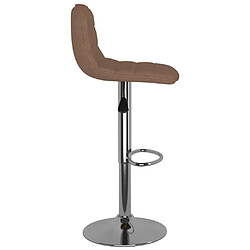 Acheter vidaXL Tabourets de bar lot de 2 marron tissu