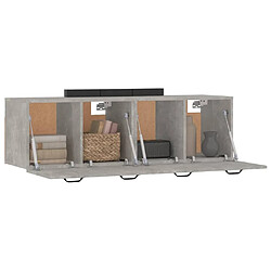 Acheter Maison Chic Lot de 2 Armoire murale suspendue,Meuble de Rangement Gris béton 80x35x36,5cm Bois d'ingénierie -MN23747