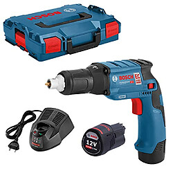 Bosch GTB 12V-11 Visseuse plaquiste sans fil 12V 11Nm + Coffret de transport L-Boxx + 2x Batteries 3,0Ah + Chargeur