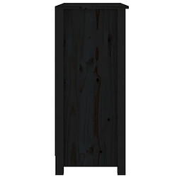 Avis vidaXL Buffet Noir 70x35x80 cm Bois massif de pin