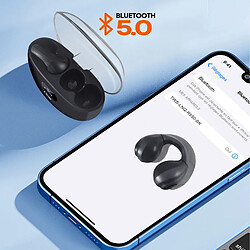 Avis LinQ Écouteurs Bluetooth Conduction Aérienne Sans Fil Design Clip On Micro Noir