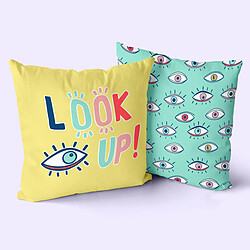 Happy Friday Housse de coussin HappyFriday Aware Look up Multicouleur 50 x 50 cm 2 Pièces