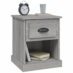 Avis vidaXL Table de chevet sonoma gris 39x39x47,5 cm bois d'ingénierie