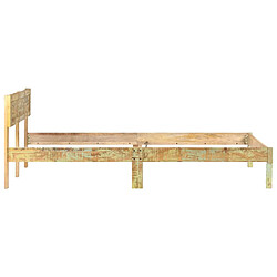 Avis vidaXL Cadre de lit sans matelas Bois de récupération massif 120x200cm