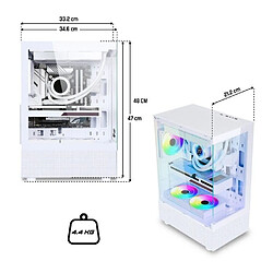 Acheter BOITIER PC GAMER blanc SPECTRA ARTIC ARGB EDITION RGB 3 ventilateurs 3 BAIES inclus SPIRIT OF GAMER TOUR D’ORDINATEUR GAMER