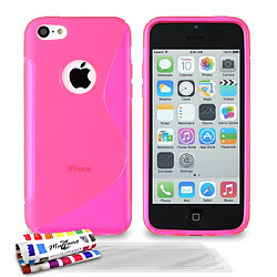 Muzzano Coque + 3 Films APPLE IPHONE 5C ""Le S"" Rose