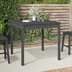 vidaXL Table de jardin gris 82,5x82,5x76 cm bois massif de pin