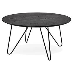 Alterego Table basse design 'PLUTO' noire style industriel