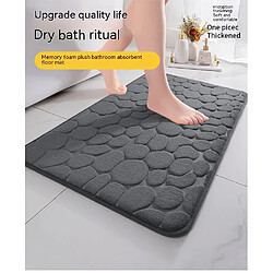 LUUCOZK Tapis de bain antidérapants absorbants à séchage rapide pour salle de bain - blanc-50x80cm pas cher