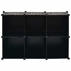 Acheter vidaXL Organisateur de rangement cube avec 6 compartiments Noir