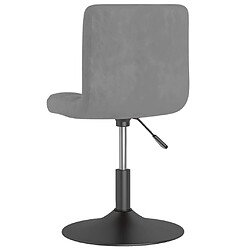 Acheter vidaXL Chaises pivotantes à manger lot de 4 gris foncé velours