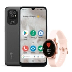 Doro Pack Smartphone 8100 32Go Gris et Watch Rose