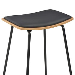 Acheter vidaXL Tabourets de bar lot de 2 noir similicuir