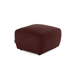 Lisa Design Sorrente - pouf - en tissu texturé Sorrente - pouf - en tissu texturé - Prune