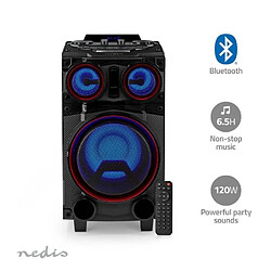 NEDIS SONO PORTABLE SUR BATTERIE /SD/USB/BT/MP3 LEDS RGB + Tél + fonction REC et entrée MICRO a Fête en KARAOKE séminaires + LASER MULTIPO