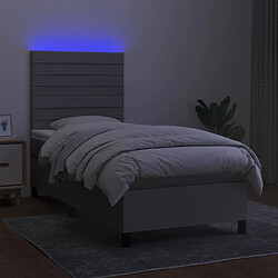 Acheter Sommier à lattes et LED,Cadre à lattes de lit avec matelas pour Adulte Gris clair 90x190cm -MN30817