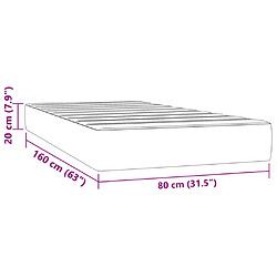 vidaXL Matelas à ressorts ensachés pour enfants 80x160 cm tissu pas cher