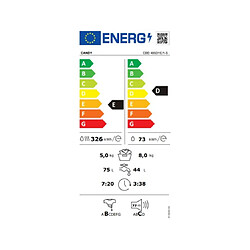 Lave-linge séchant 8/5kg 1400 tours/min tout intégrable - CBD485D1E/1-S - CANDY