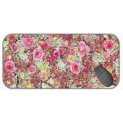 Universal (750x300x3) Long XXL Mousepad, Mousepad en caoutchouc de fleur de fleur de fleur blanche