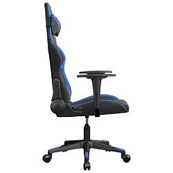 Acheter Maison Chic Chaise de jeu, Chaise gaming de massage, Fauteuil gamer d'ordinateur,Chaise de Bureau Noir et bleu Similicuir -GKD46177