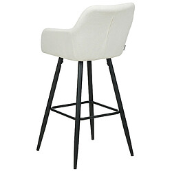 Beliani Tabouret de bar Set de 2 Velours Blanc cassé CASMALIA pas cher