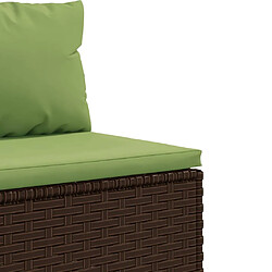 Acheter vidaXL Salon de jardin avec coussins 8 pcs marron résine tressée