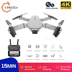 Universal Mini Drone 4k Camera WiFi FPV Foldable Helicopter(Gray) 