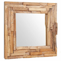 Acheter Decoshop26 Miroir décoratif carré Teck marron 60 x 60 cm DEC022671