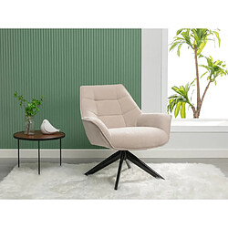 Vente-Unique Fauteuil pivotant en tissu beige CANATO 