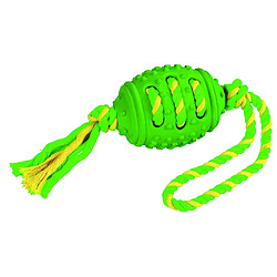 Kerbl Ballon Foot/Corde Jeu en PVC/Coton pour Chien Vert/Jaune 42 cm 