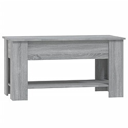 Avis Maison Chic Table basse pour salon | Table à café Sonoma gris 101x49x52 cm Bois d'ingénierie -GKD96536