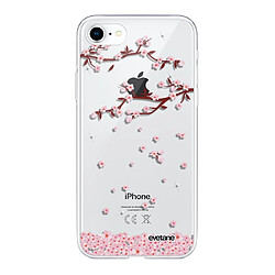 Coque iPhone 7/8/ iPhone SE 2020 360 intégrale transparente Chute De Fleurs Ecriture Tendance Design Evetane. 