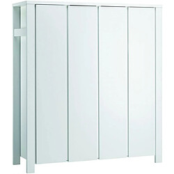 Schardt Armoire bébé 4 portes bois laqué blanc Milano L 179 x H 200 x P 60 cm