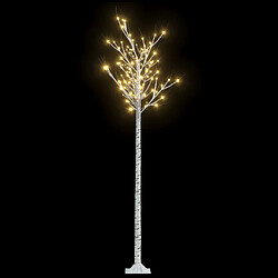 vidaXL Sapin de Noël 200 LED blanc chaud Saule 2,2 m Int/Ext