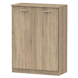 Pegane Commode avec 2 portes coloris Cambrian - Hauteur 101 x Longueur 74 x Profondeur 36 cm