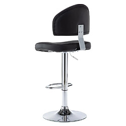 Avis vidaXL Tabouret de bar Noir Similicuir