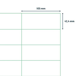 Acheter rillprint Étiquettes autocollantes 105x42,4 mm 500 feuilles Blanc