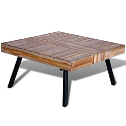 Maison Chic Tabls basse,Table Console pour salon carrée Bois de teck de récupération -MN76252