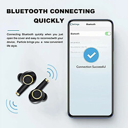 Avis Chrono TWS Wireless Earbuds P Particle, True Wireless Bluetooth Earbuds avec étui de chargement, 35 heures de lecture, couplage rapide, microphone intégré, étanche(noir)